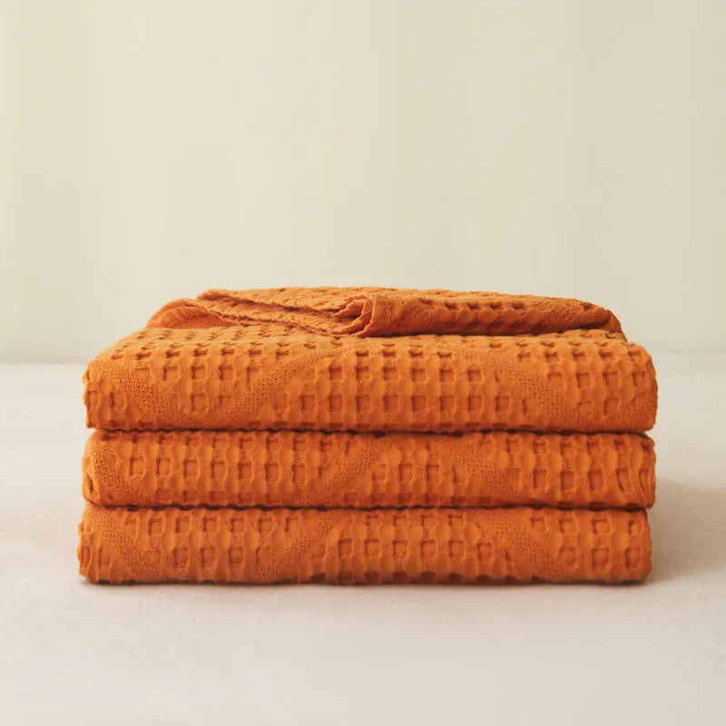 Lightweight Cotton Muslin Throw Blanket for Couch, Bed & Travel – Breathable All-Season Woven Cover | Thomler