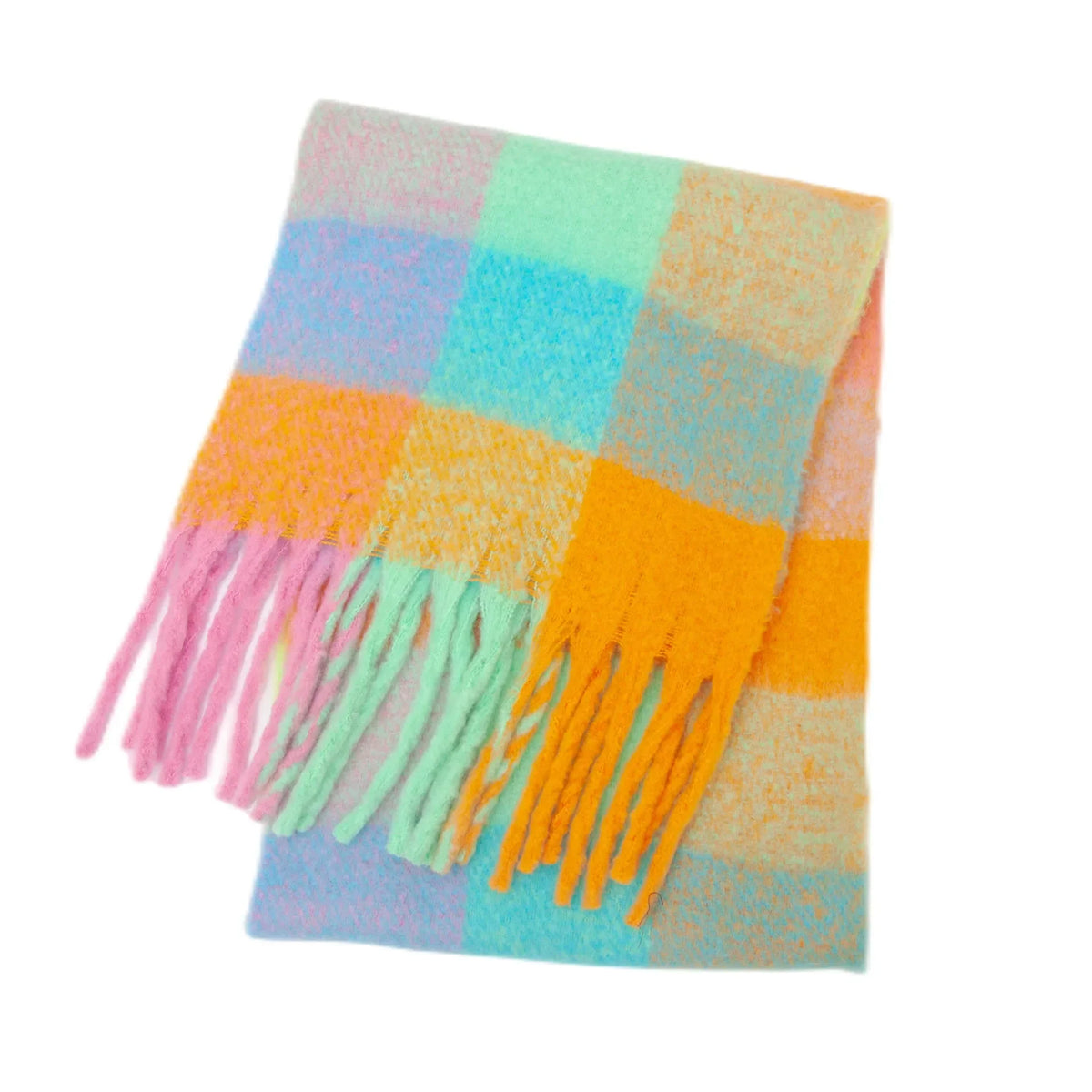 Rainbow Cashmere Winter Scarf – Soft & Warm Oversized Shawl Wrap for Women | Thomler