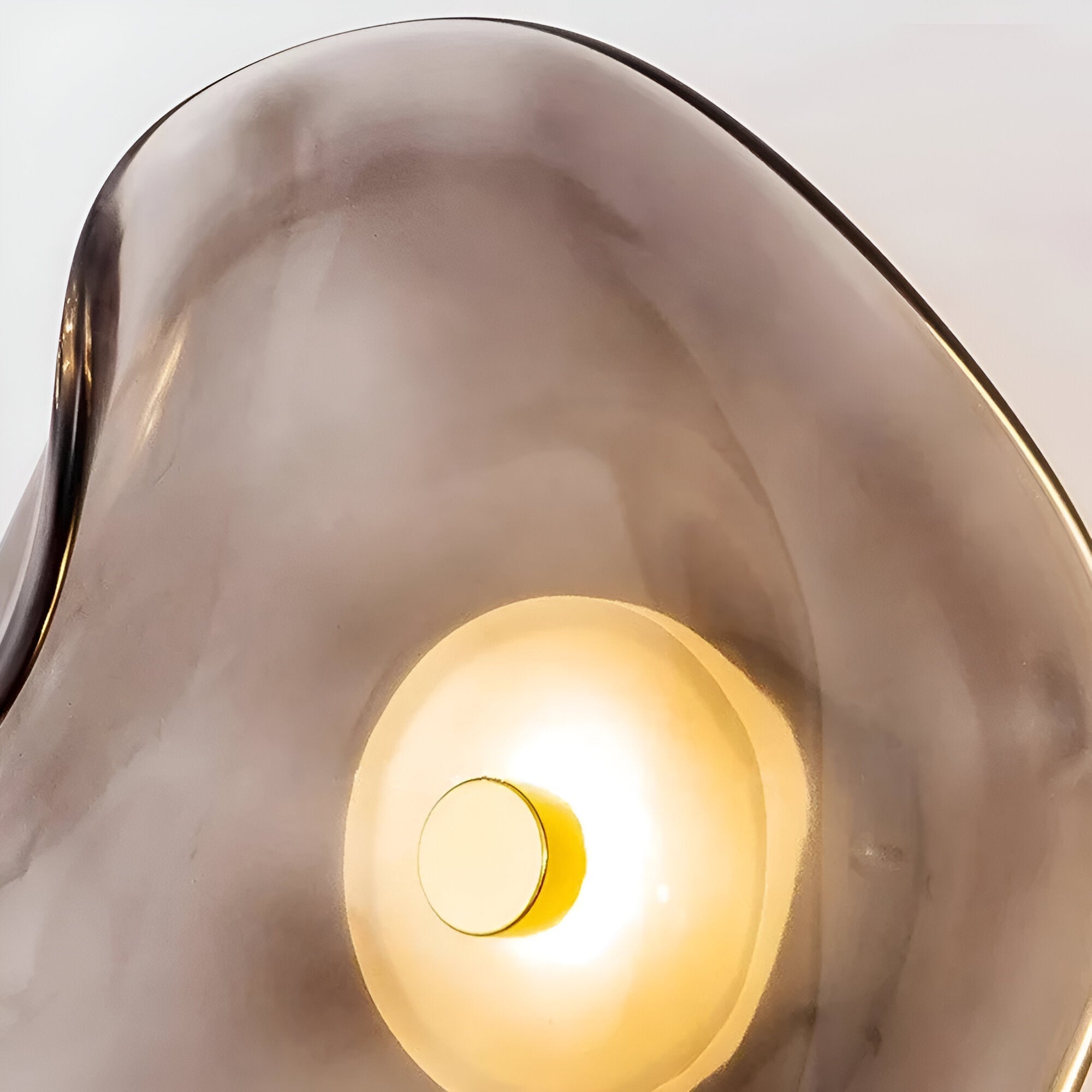 Wall Lamp Curved Glass 9.8 in LED Warm White Indoor Up Down Lighting Bedroom Hallway Fixture Modern Minimal | Thomler