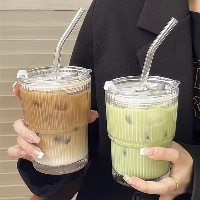 Travel Tumbler Borosilicate Glass 5 in 12 cm Heat-Resistant To-Go Cup Small Large Portable Coffee Tea Juice | Thomler