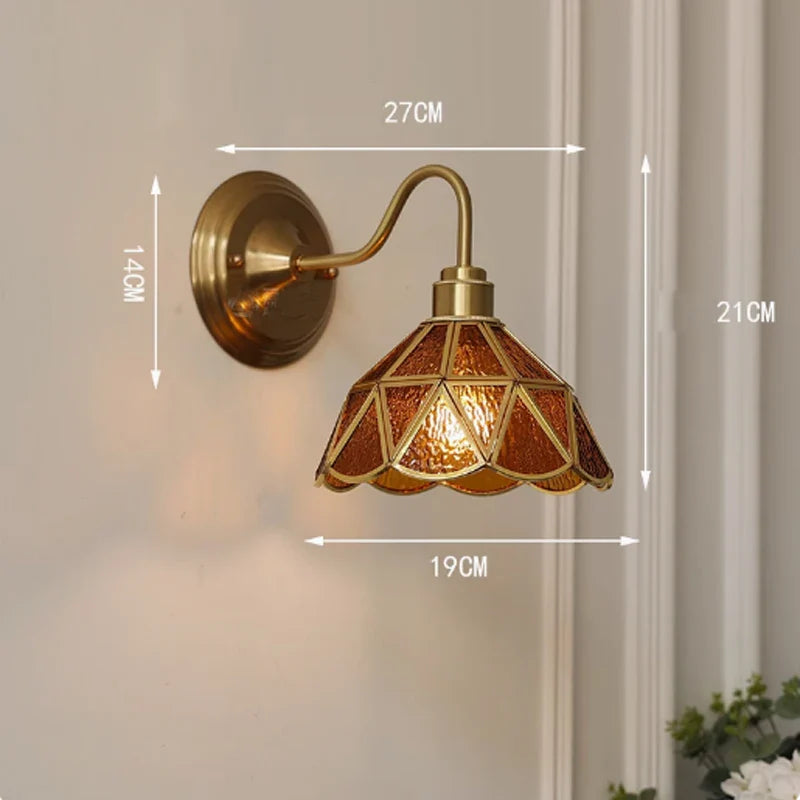 Wall Lamp Stained Glass E27 27.0 cm Hallway Bedroom Tiffany Style Lighting | Thomler