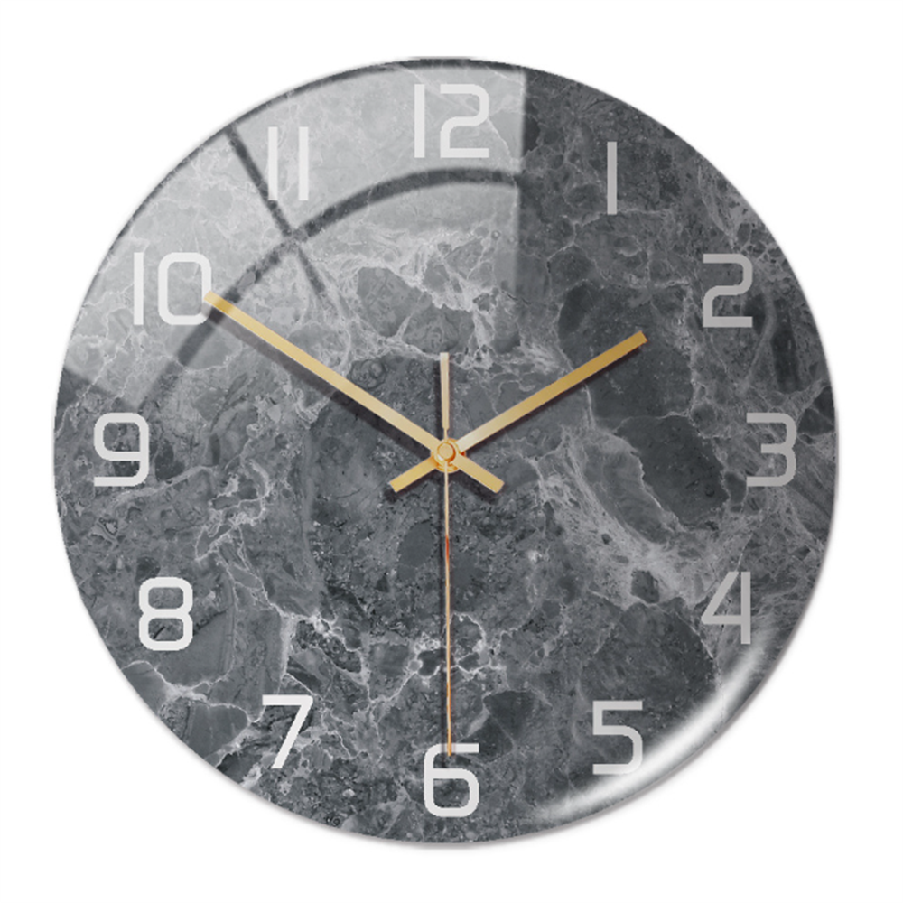 Silent Wall Clock Round Metal Frame Minimalist Quiet Sweep Non-Ticking for Living Room Bedroom Office Home Decor Modern Decorative Timepiece | Thomler