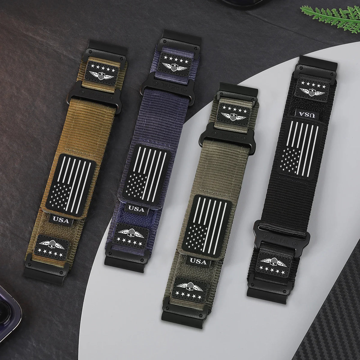 QuickFit Woven Nylon Watch Band for Garmin Fenix – Adjustable Tactical Fitness Strap for Running, Hiking & Everyday Wear | Thomler