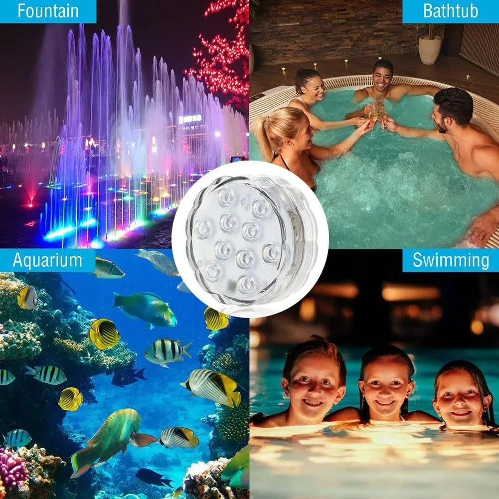 Submersible Pool Light with 16-Color Remote Control – Waterproof LED Accent Lighting for Pools & Spas | Thomler