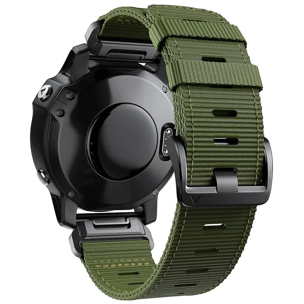 Tactical Woven Smartwatch Strap | Quick-Release Replacement Band for Fitness Tracking | Adjustable Lightweight Nylon Wristband | Thomler