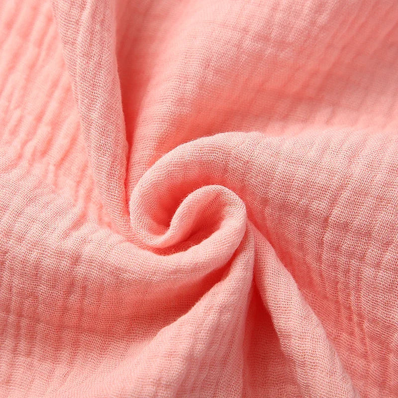 Cotton Gauze Baby Blanket with Ruffled Edges – Soft Breathable Swaddle Wrap for Newborns & Infants | Thomler