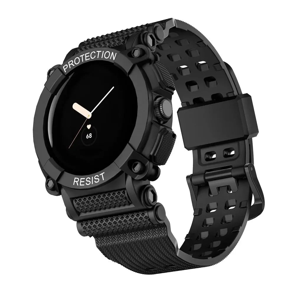 Protective Strap & Shell Combo for Pixel Watch – Matching Band & Bumper Case | Thomler