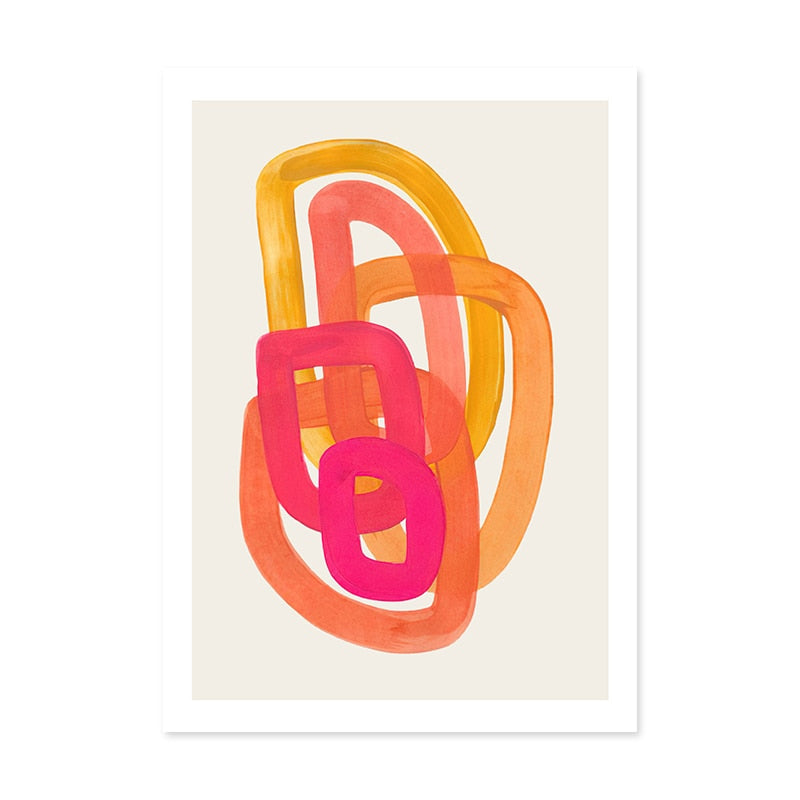 Retro Painterly Statement Art Print on Cotton Canvas | Thomler