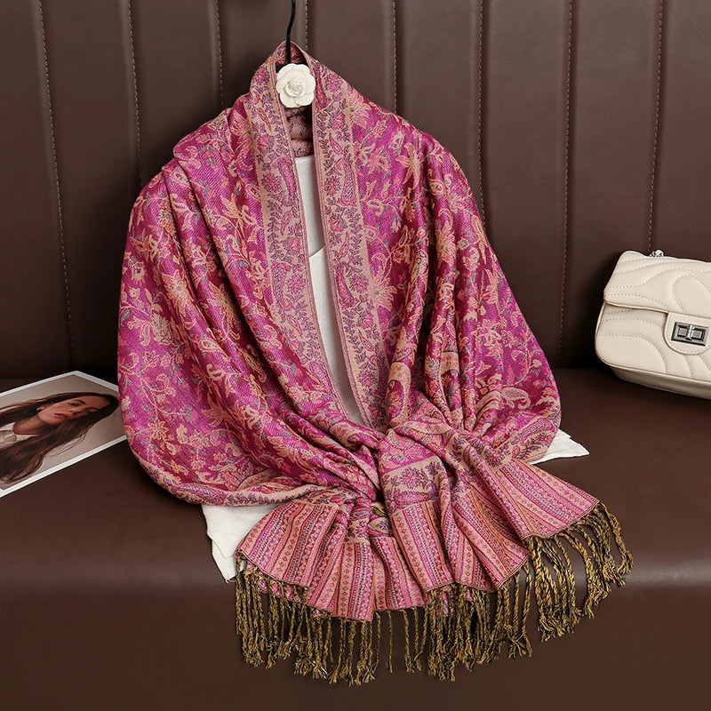 Women's Soft Cashmere-Feel Wrap Shawl – Lightweight Year-Round Fashion Accessory for Everyday Warmth | Thomler