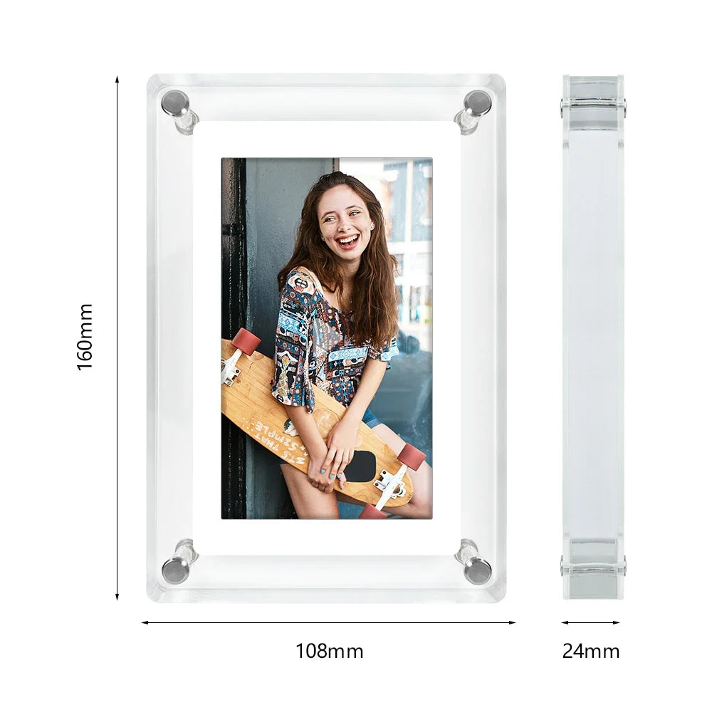 5-Inch IPS Digital Picture Frame with Rechargeable Battery | Tabletop Photo & Video Display for Desk & Home | HD Media Player with USB & | Thomler