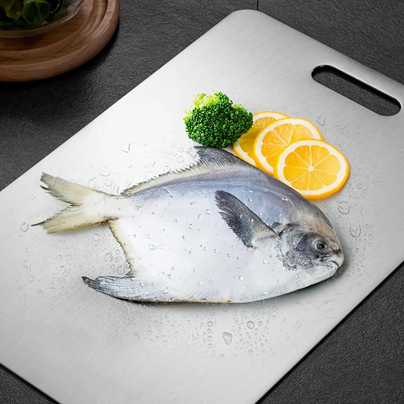 Metal Prep Surface Set – 3 Heavy-Duty Food-Safe Boards with Drip Channel for Meat & Vegetables – Anti-Slip Kitchen Essentials | Thomler