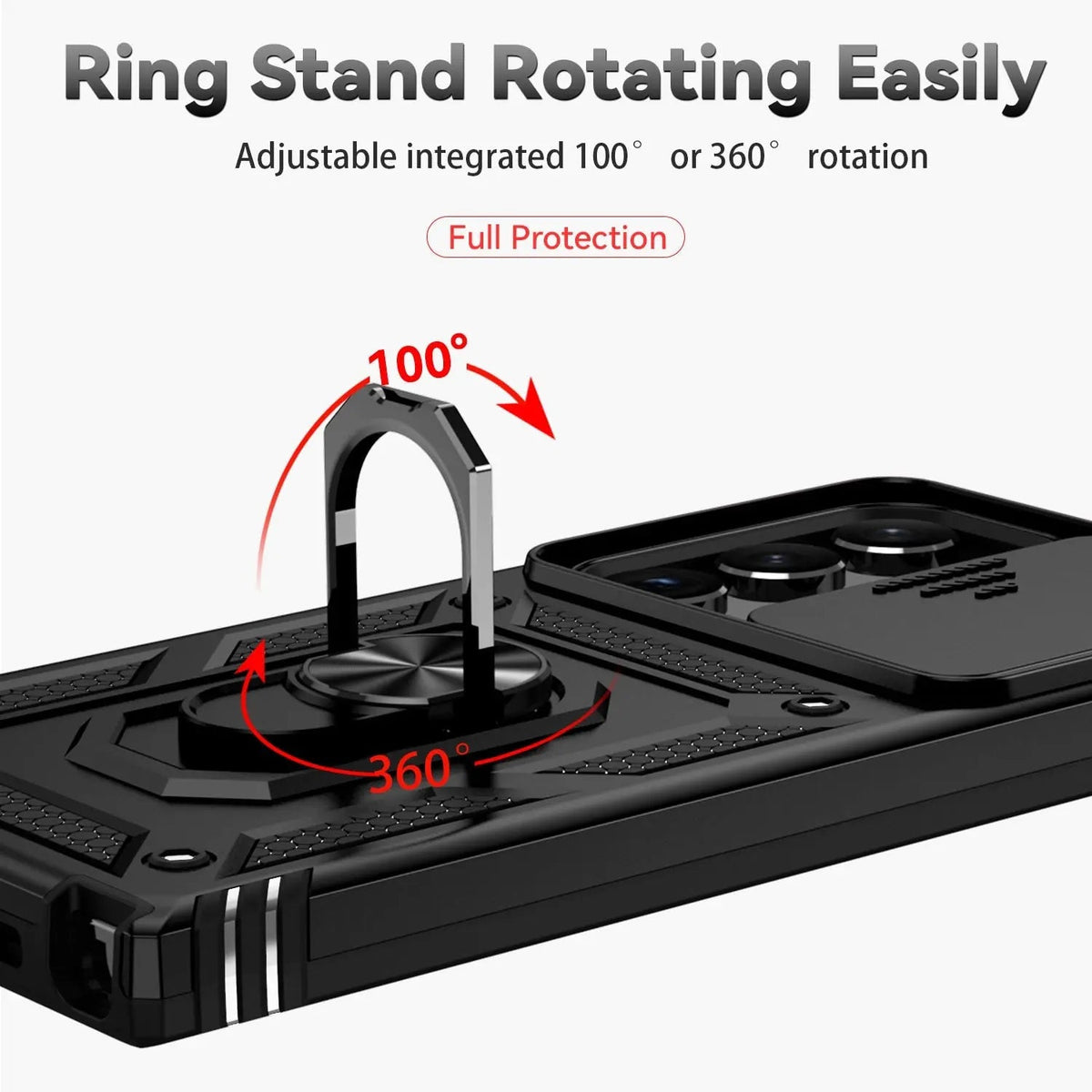 Protective Stand Case with Lens Guard for Samsung Galaxy S23 Series – Hands-Free Viewing & Drop Protection | Thomler