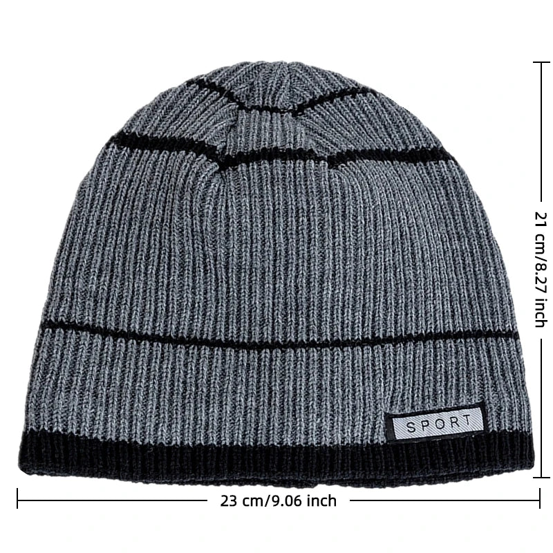 Fleece-Lined Knit Beanie for Cold Weather – Unisex Winter Hat with Soft Faux Fur Lining for Everyday Wear, Skiing & Outdoor Activities | Thomler