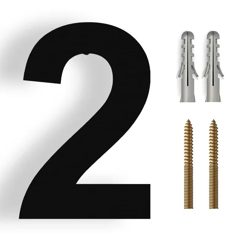 3D Floating House Number Modern Stainless Steel Outdoor Weather Resistant Wall Mount Address Sign for Front Door Entrance Home Office | Thomler