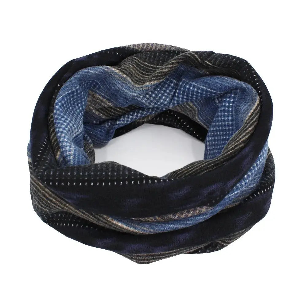 Reversible Lightweight Beanie Hat Striped Knit Cap & Scarf for Women Fall Winter Convertible Slouchy Headwear | Thomler
