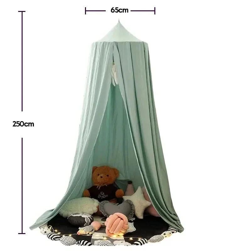 Sheer Fabric Play Tent Canopy for Girls' Bedroom & Reading Nook – Ceiling-Mounted Playhouse Drape | Thomler