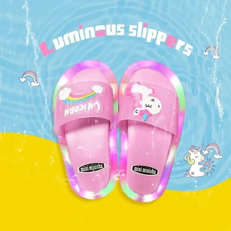 Light-Up Unicorn Slippers for Kids - Fun LED Sandals for Boys & Girls | Thomler