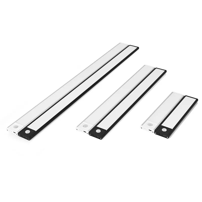 Motion Sensor LED Under Cabinet Light Rechargeable Magnetic Strip Battery Powered Kitchen Closet Pantry Hallway Wireless Lighting Bar for Co | Thomler