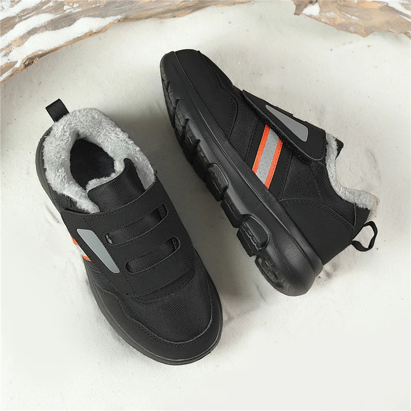 Adjustable Wide-Fit Supportive Sneakers for Sensitive Feet | Cozy Slip-On with Hook-and-Loop Closure for Everyday Comfort & Mobility | Thomler