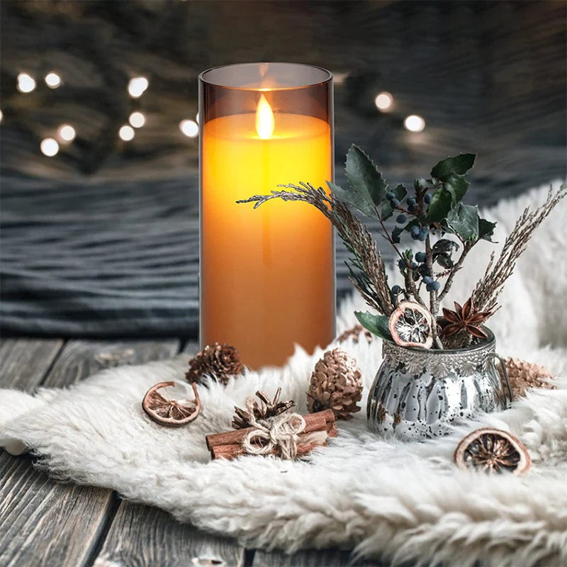 Flameless Candle Polypropylene 4–6 in Remote Control LED Decorative Home Ambiance Set | Thomler