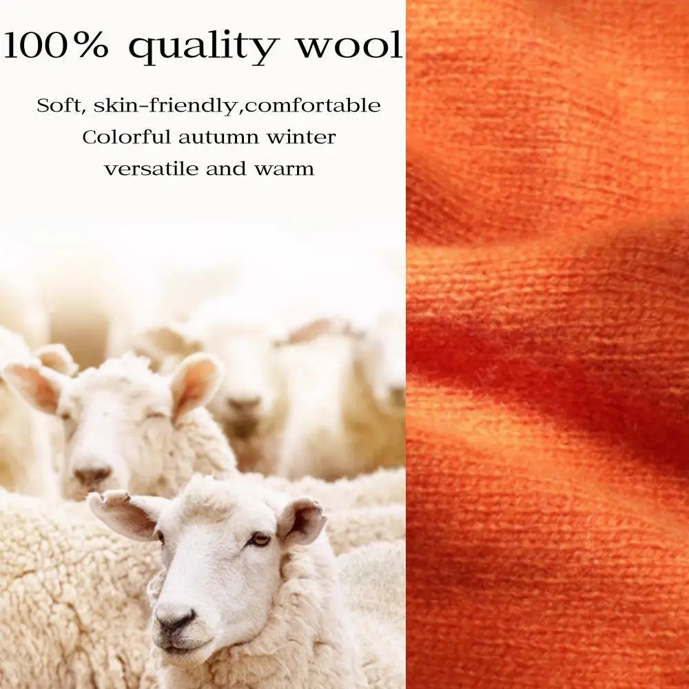 Cozy Wool-Blend Triangle Shawl Wrap for Women – Soft Knit Neck & Shoulder Warmer for Fall Winter | Thomler