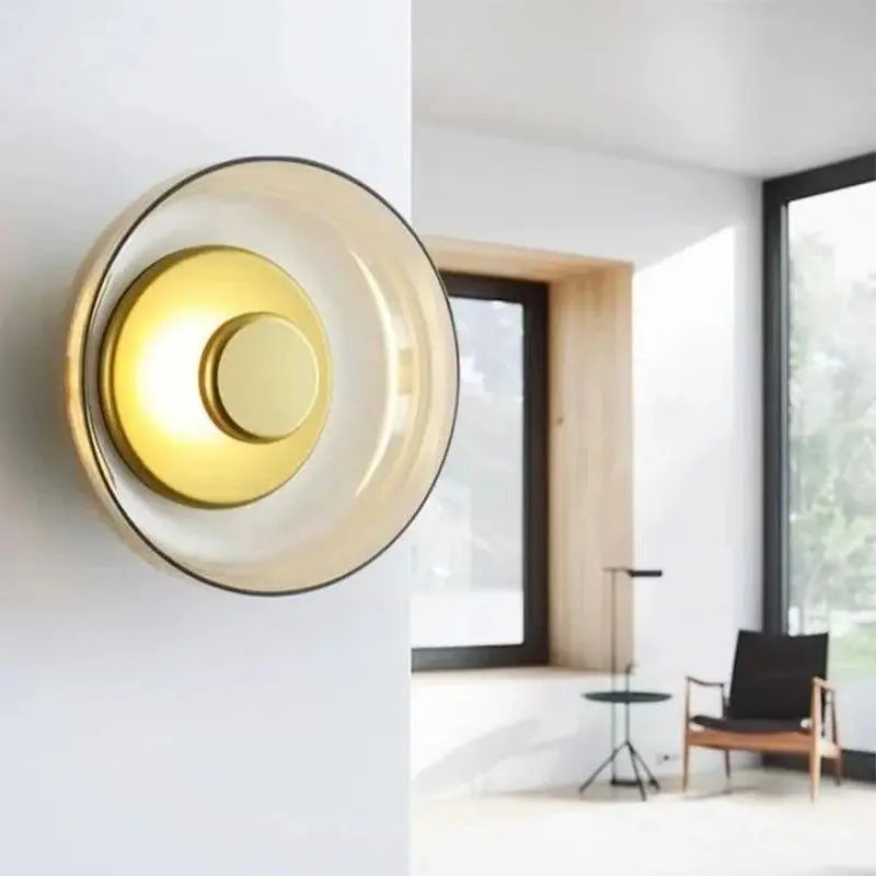 Contemporary Sconce with Domed Glass Shade – Iron Frame Wall-Mount Fixture for Bedrooms, Hallways & Living Spaces | Thomler