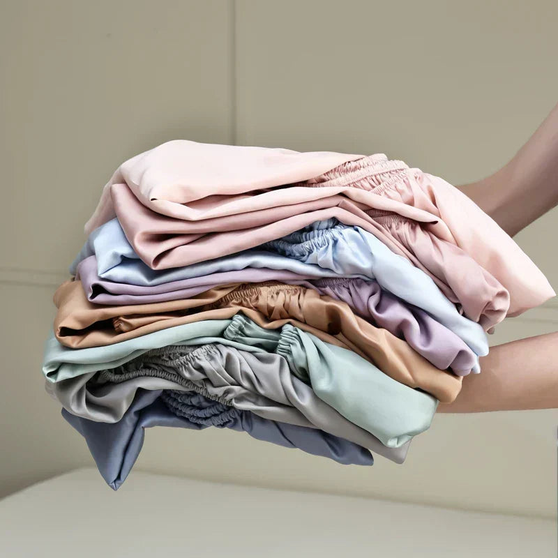 100% Pure Silk Sheet Set – Temperature-Regulating, Gentle on Skin & Hair for All-Season Comfort | Thomler
