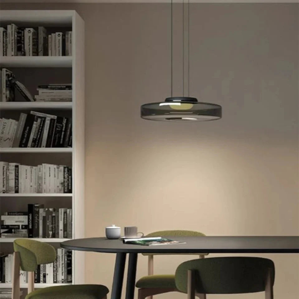 Tiered Glass Drop Chandelier for Kitchen Island & Dining Room – Contemporary Overhead Fixture | Thomler