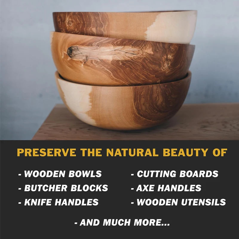 Wood Conditioner for Butcher Blocks & Chopping Surfaces – Food-Safe Mineral Treatment Prevents Splits, Rejuvenates Bamboo, Walnut & Maple | Thomler
