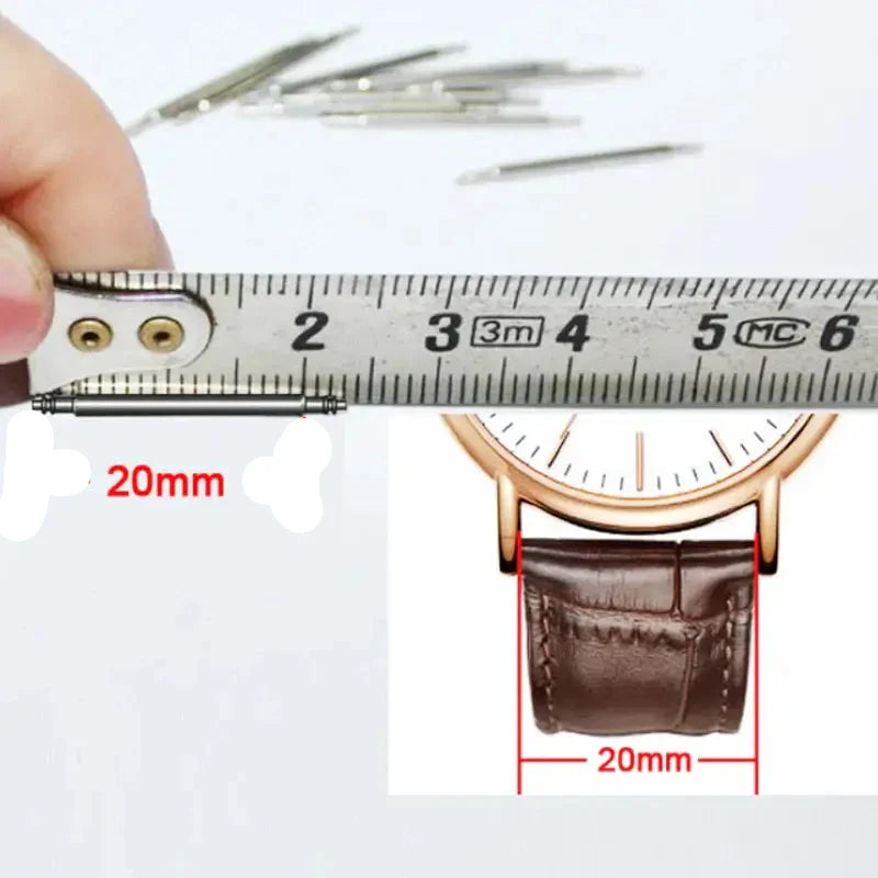 Watch Band Adapter Pins – Steel Conversion Kit for Quick-Release Straps, 20mm 22mm 24mm Replacement Hardware | Thomler