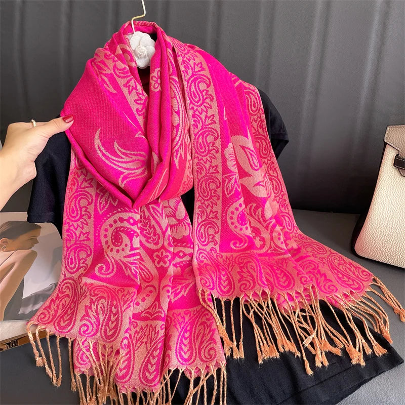Women's Soft Cashmere-Feel Wrap Shawl – Lightweight Year-Round Fashion Accessory for Everyday Warmth | Thomler