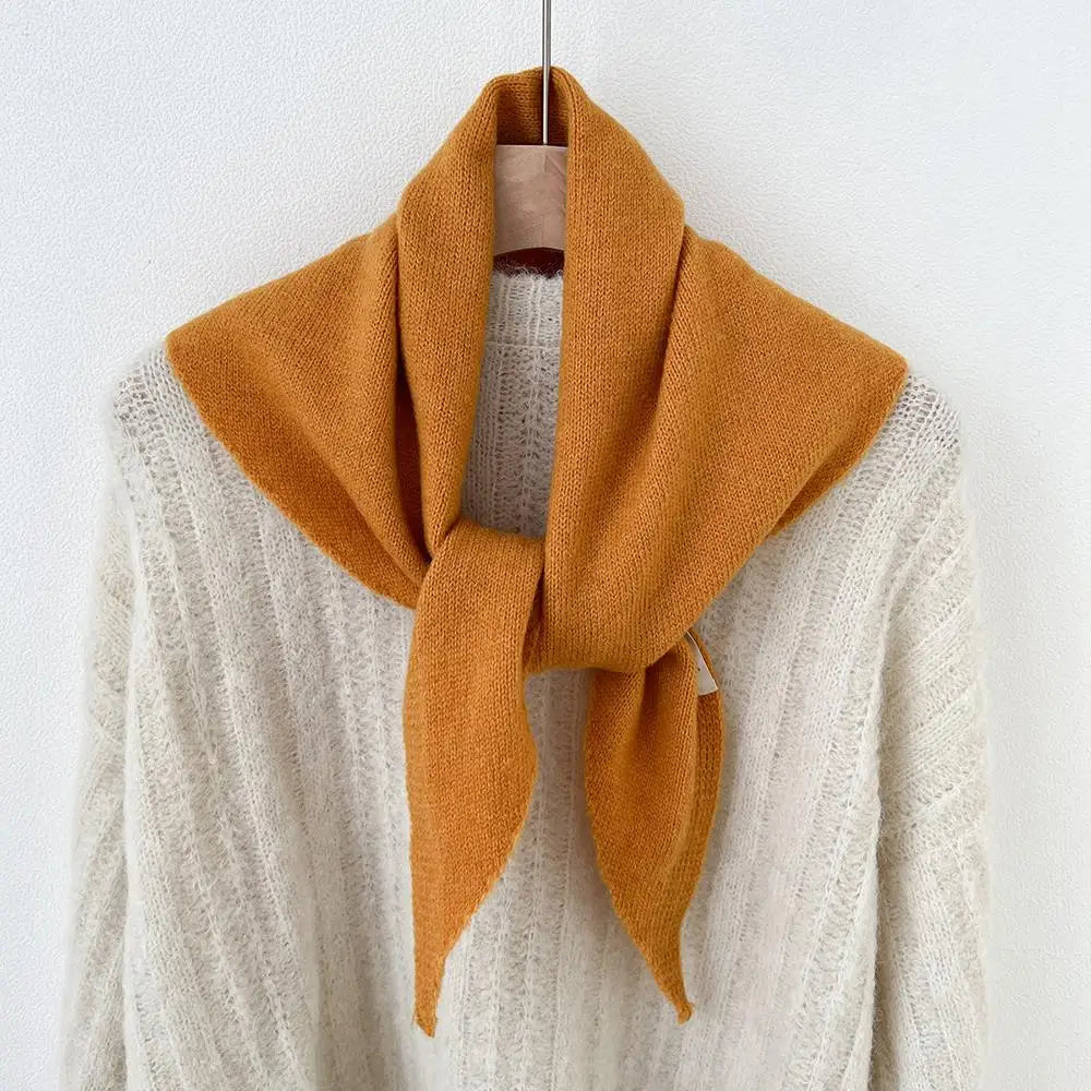 Cozy Wool-Blend Triangle Shawl Wrap for Women – Soft Knit Neck & Shoulder Warmer for Fall Winter | Thomler