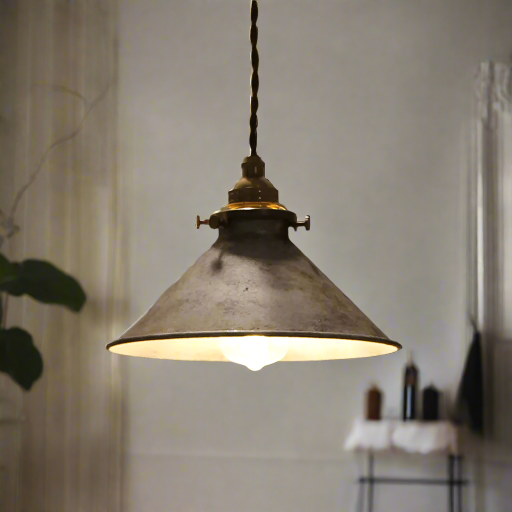 Pendant Light Iron 13.8 in Blue Adjustable Kitchen Island Dining Industrial Vintage Hanging Ceiling Lamp | Thomler