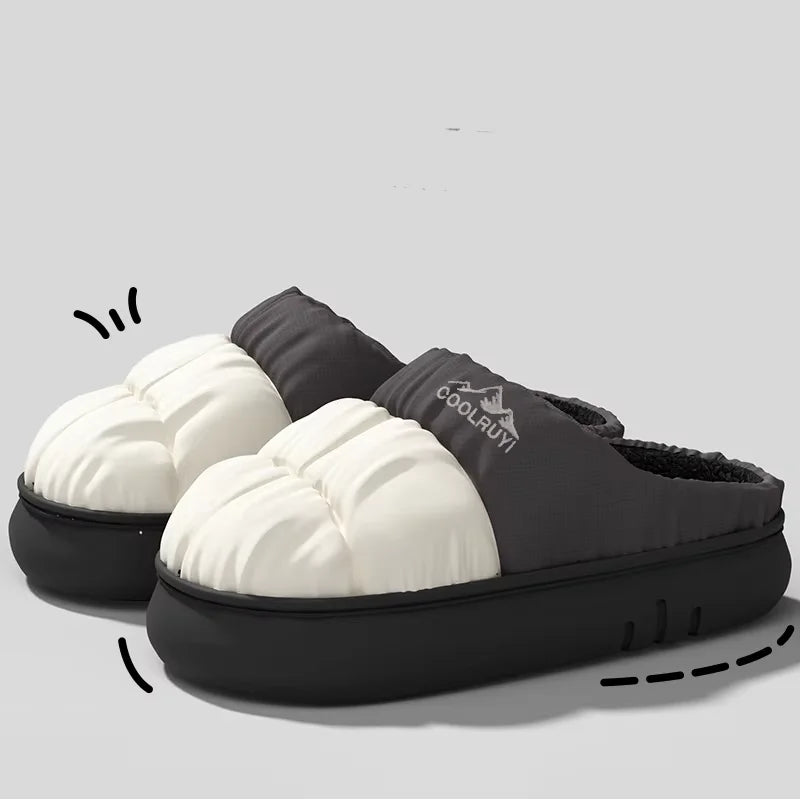 Insulated Cushioned House Slippers for Women – Plush Indoor/Outdoor Footwear with Non-Slip Sole & Water-Resistant Upper | Thomler