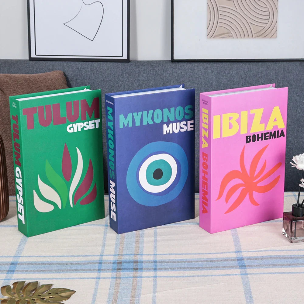 Decorative Faux Books Cardboard Foldable Set Of 3 Living Room Coffee Table Styling Bookshelf Display Interior Decor | Thomler