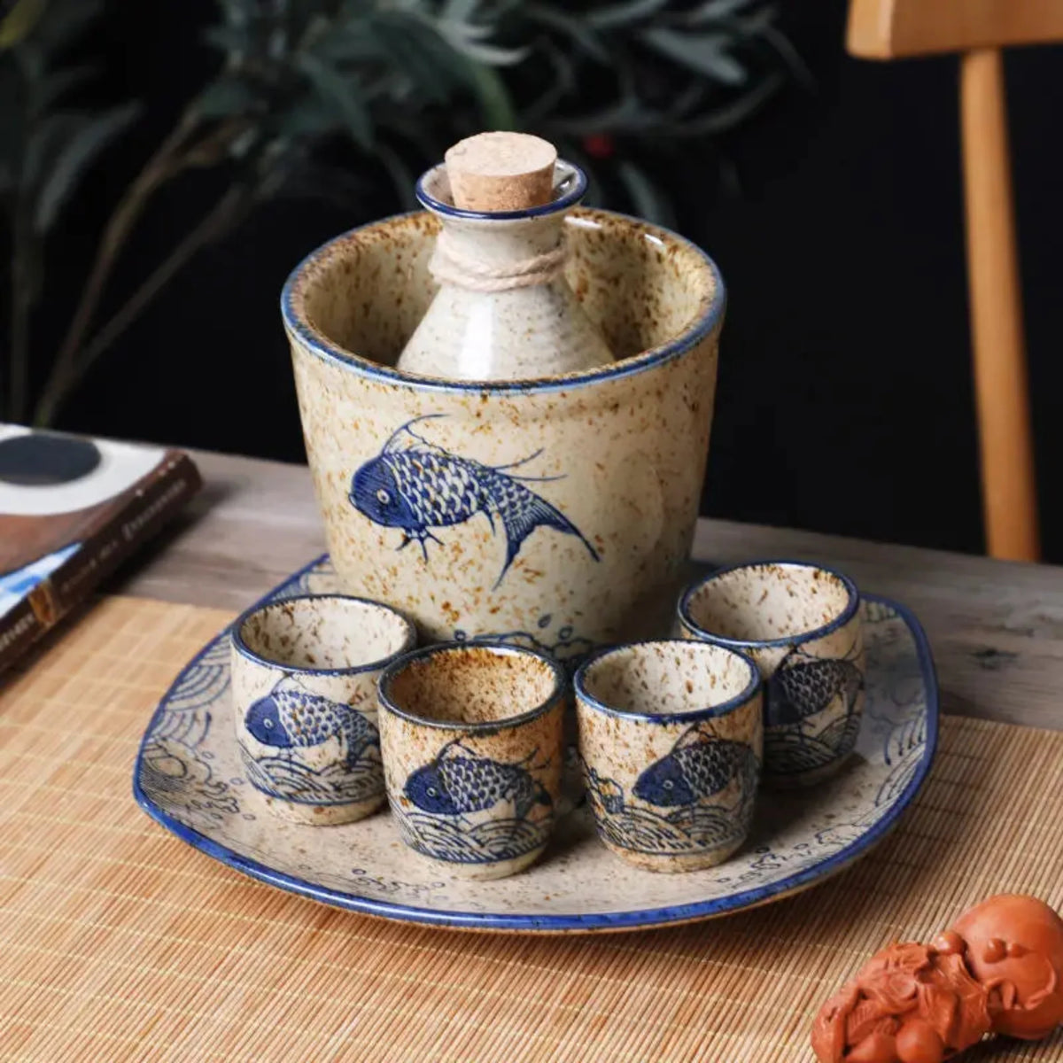 Handcrafted Porcelain Beverage Server with Traditional Design for Wine & Liquor | Thomler