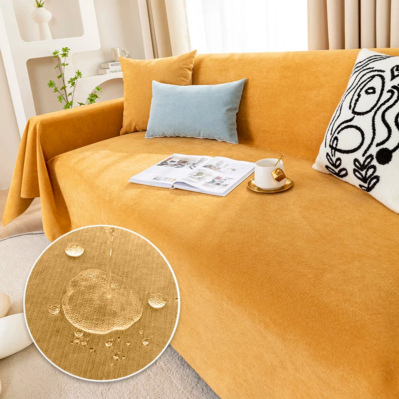 Stretch Furniture Throw with Tassels – Waterproof Couch Cover for Pet Hair, Scratches & Spills – Multi-Use Blanket for Sofa, Bed & Picnic | Thomler