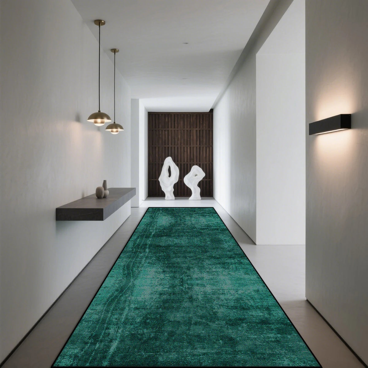 Modern Geometric Runner Rug Hallway Staircase Entryway Anti-Slip Machine Washable Polyester Floor Mat for Living Room Kitchen Corridor | Thomler