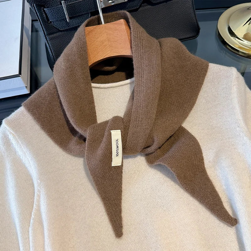 Pure Wool Triangle Scarf for Women – Oversized Shawl Wrap for Cold Weather & Layering | Thomler