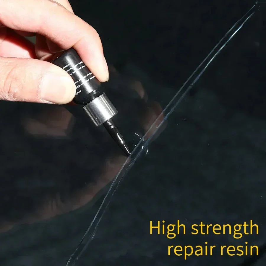 Windshield & Glass Chip Repair Resin Kit – DIY Fix for Cracks, Chips & Bulls-Eyes on Auto Glass, Phone Screens & Mirrors – UV-Cure Formula | Thomler