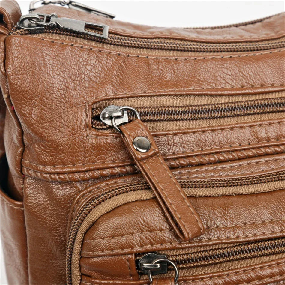 Retro-Inspired Shoulder Bag for Women – Faux Leather Crossbody Purse with Top Handle – Everyday Carryall with Interior Pockets – Classic | Thomler