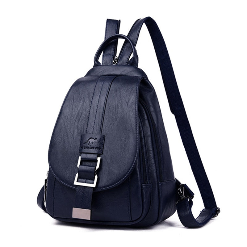 Women's Leather Backpack Purse | Convertible Shoulder Bag for Work & Travel | Handcrafted Premium Cowhide | Multi-Pocket Design | Thomler