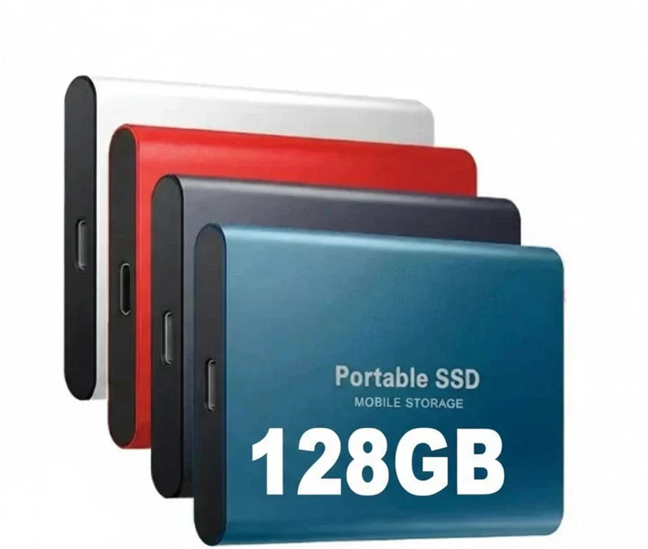 128GB Portable Solid State Drive – Aluminum Build, Ultra-Compact Storage for Laptop, Desktop & Gaming – Fast USB External Hard Disk for | Thomler