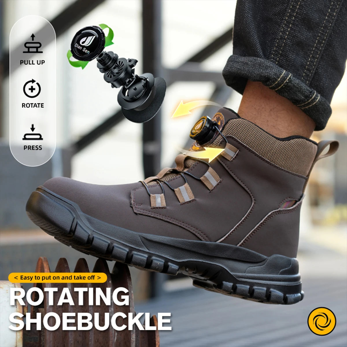 Waterproof Work Boots for Men – Reinforced Safety Toe Cap Anti-Puncture Protection Construction Footwear Industrial Ankle Boots | Thomler