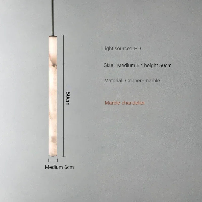 Copper & Natural Stone Pendant Light – Modern Hanging Fixture for Dining Room, Bedroom & Entryway | Thomler