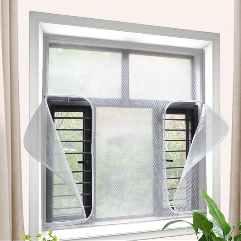 Insulating Window Film Kit – Dual-Layer Thermal Draft Stopper with Adhesive Zipper – Energy-Saving Clear Shrink Barrier for Winter Storm | Thomler