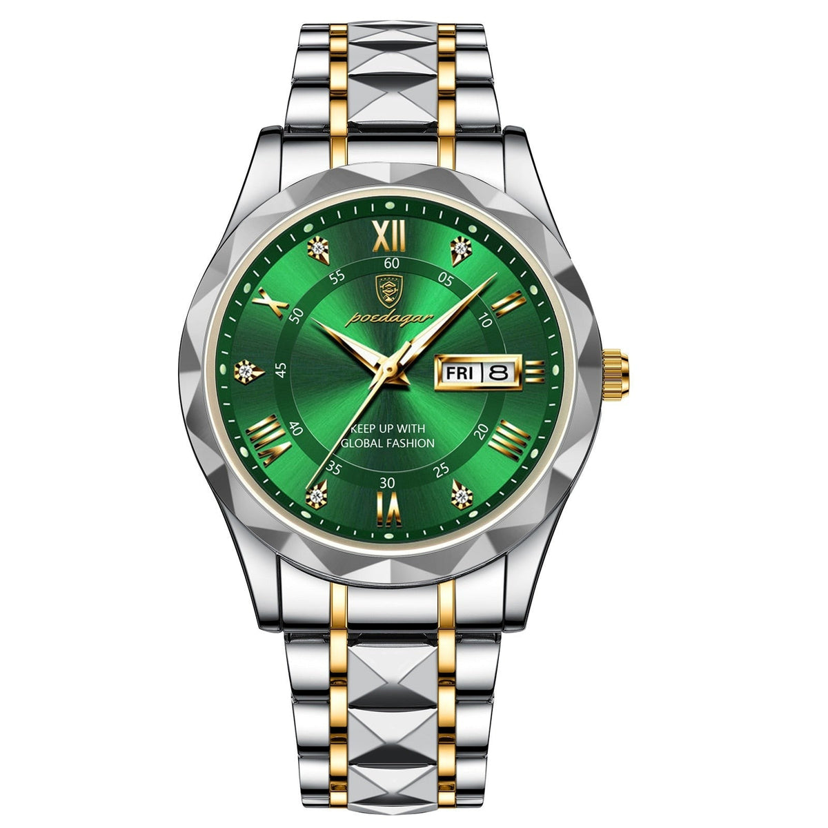 Stainless Steel Men's Watch with Luminous Dial & Date Display | Thomler