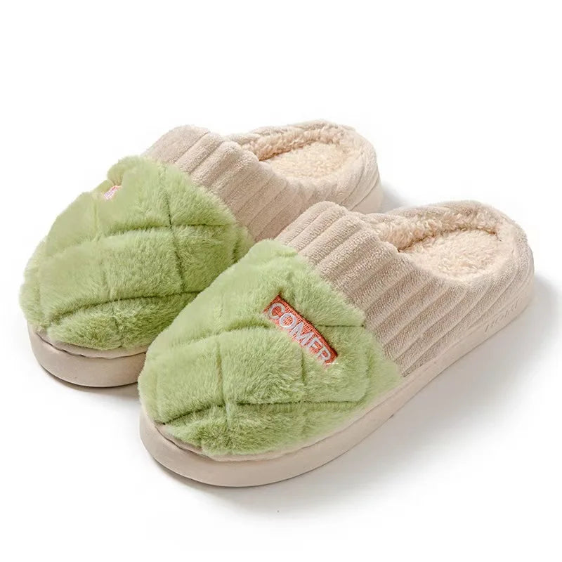 Women's Fleece-Lined Slip-On House Shoes with Anti-Skid Sole for Winter Warmth | Thomler