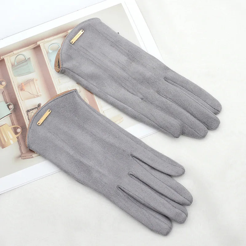 Touchscreen Winter Gloves – Windproof Faux Suede with Full Finger Coverage for Cold Weather | Thomler
