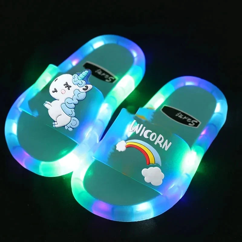 Light-Up Unicorn Slippers for Kids - Fun LED Sandals for Boys & Girls | Thomler
